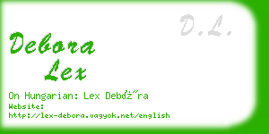 debora lex business card